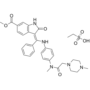 Nintedanib esylate; BIBF1120 esylate