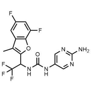 1-(2-氨基嘧啶-5-基)-3-(1-(5,7-二氟-3-甲基苯并呋喃-2-基)-2,2,2-三氟乙基)脲